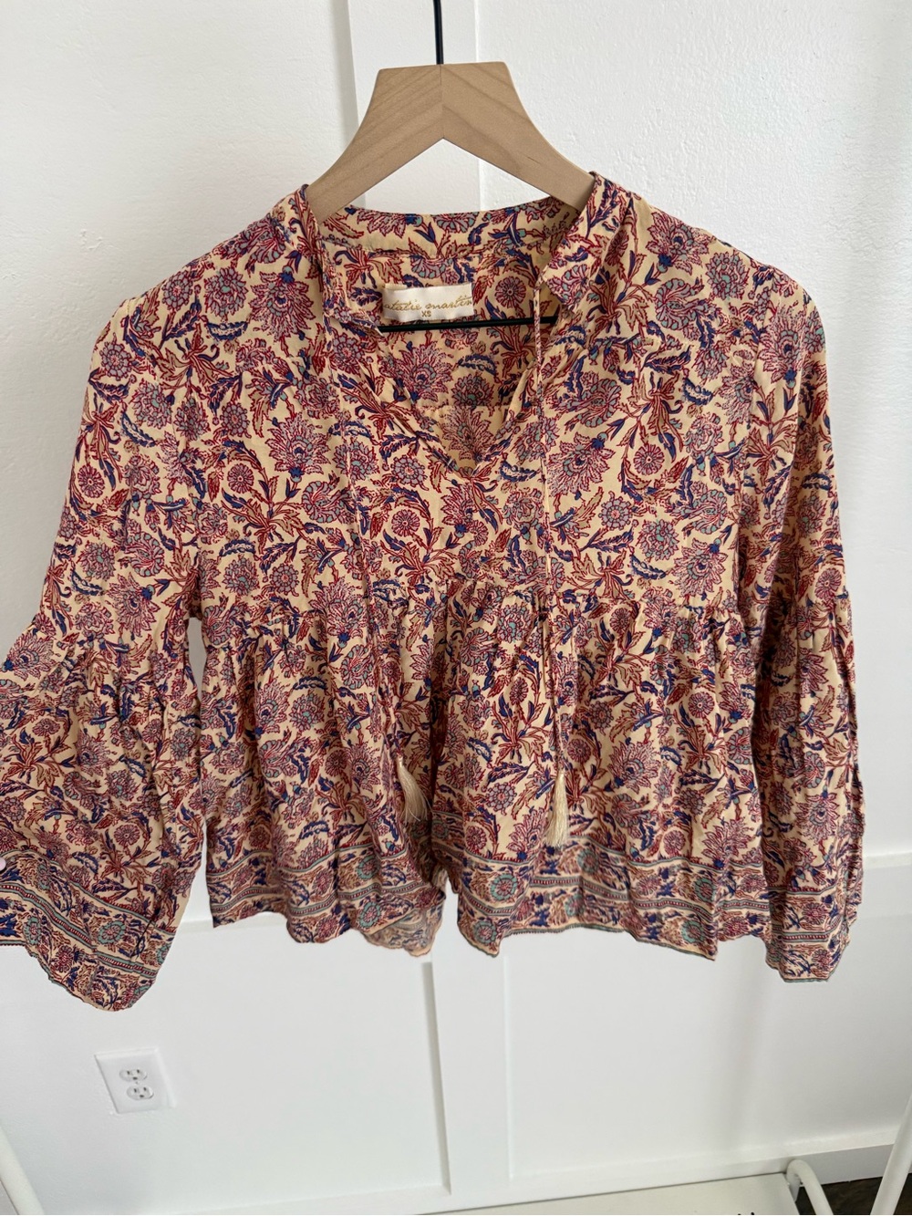 Natalie Martin Floral Flare Sleeve Top